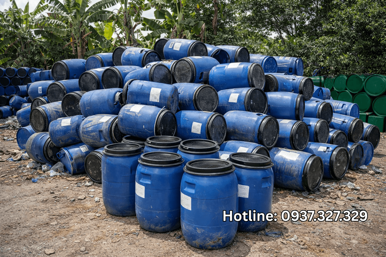 mua bán thùng phuy nhựa 50l cũ
